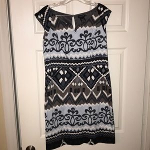 Blue & Gray Printed Dress